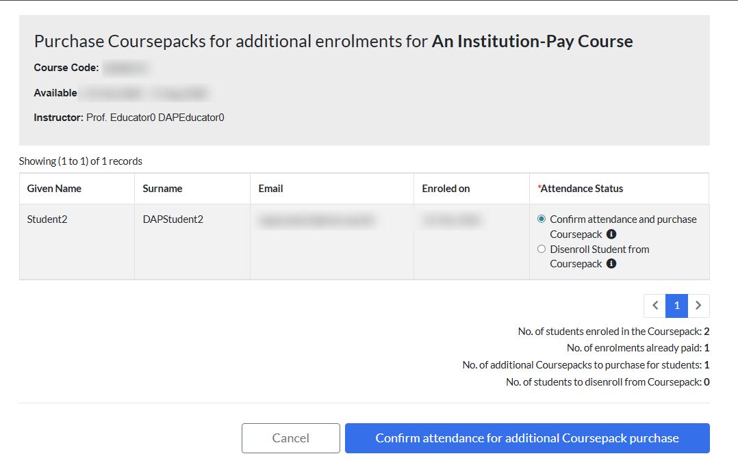 check addtional enrollments